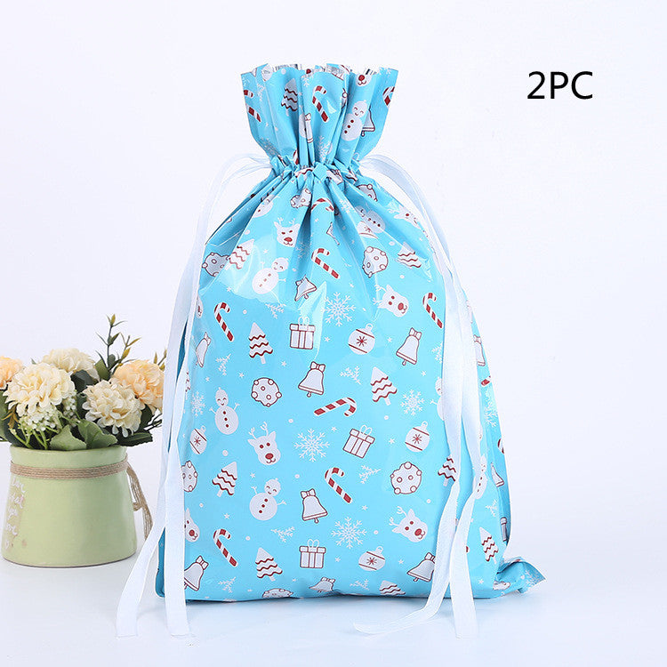 Christmas Gift Wrapping Bag Drawstring Decoration | Xmas Holiday Decor