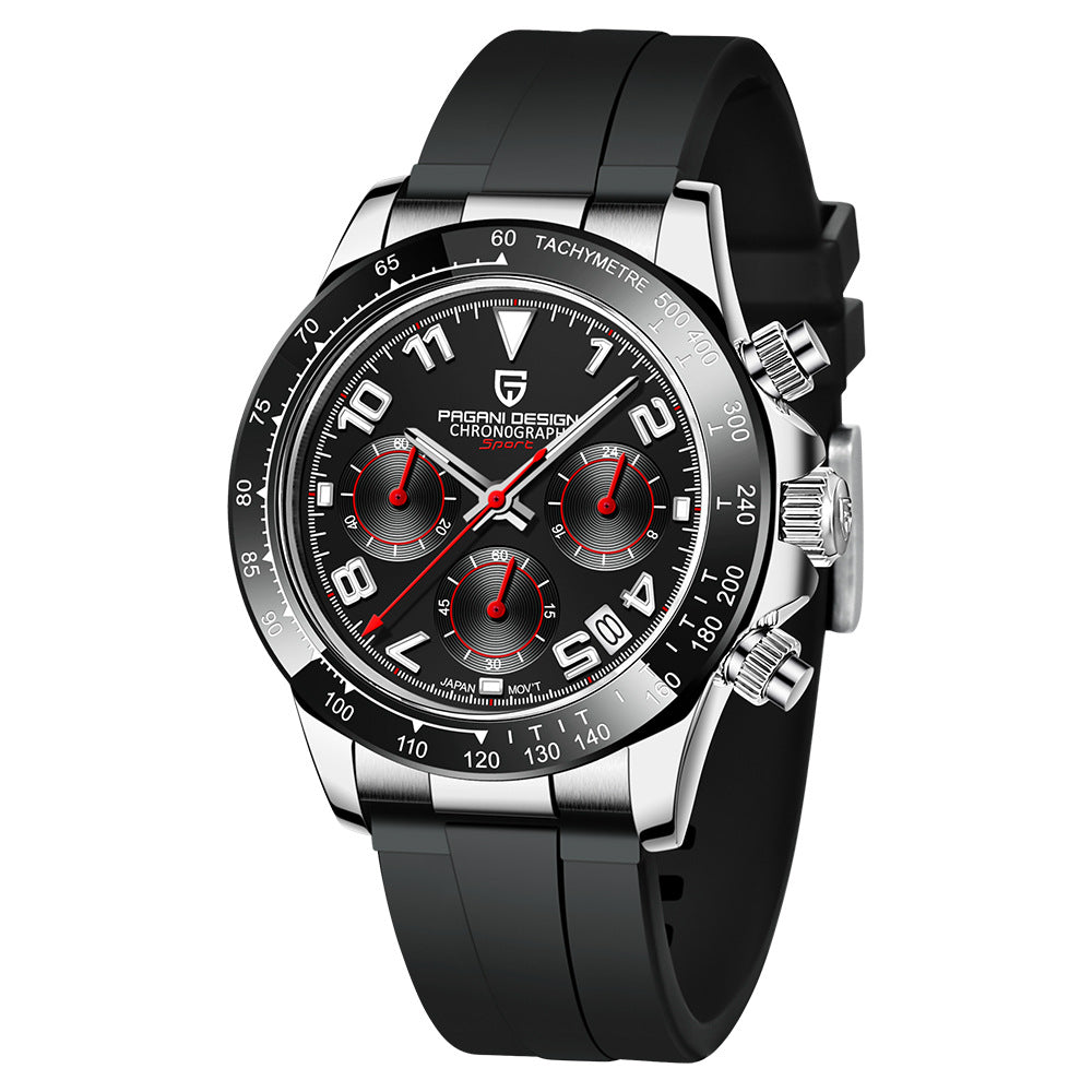 Men’s Quartz Chronograph Watch - Multifunction Sports Wristwatch