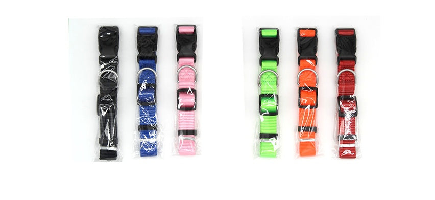 Adjustable Nylon Dog Collar - Durable Quick Release Collar for Dogs & Cats