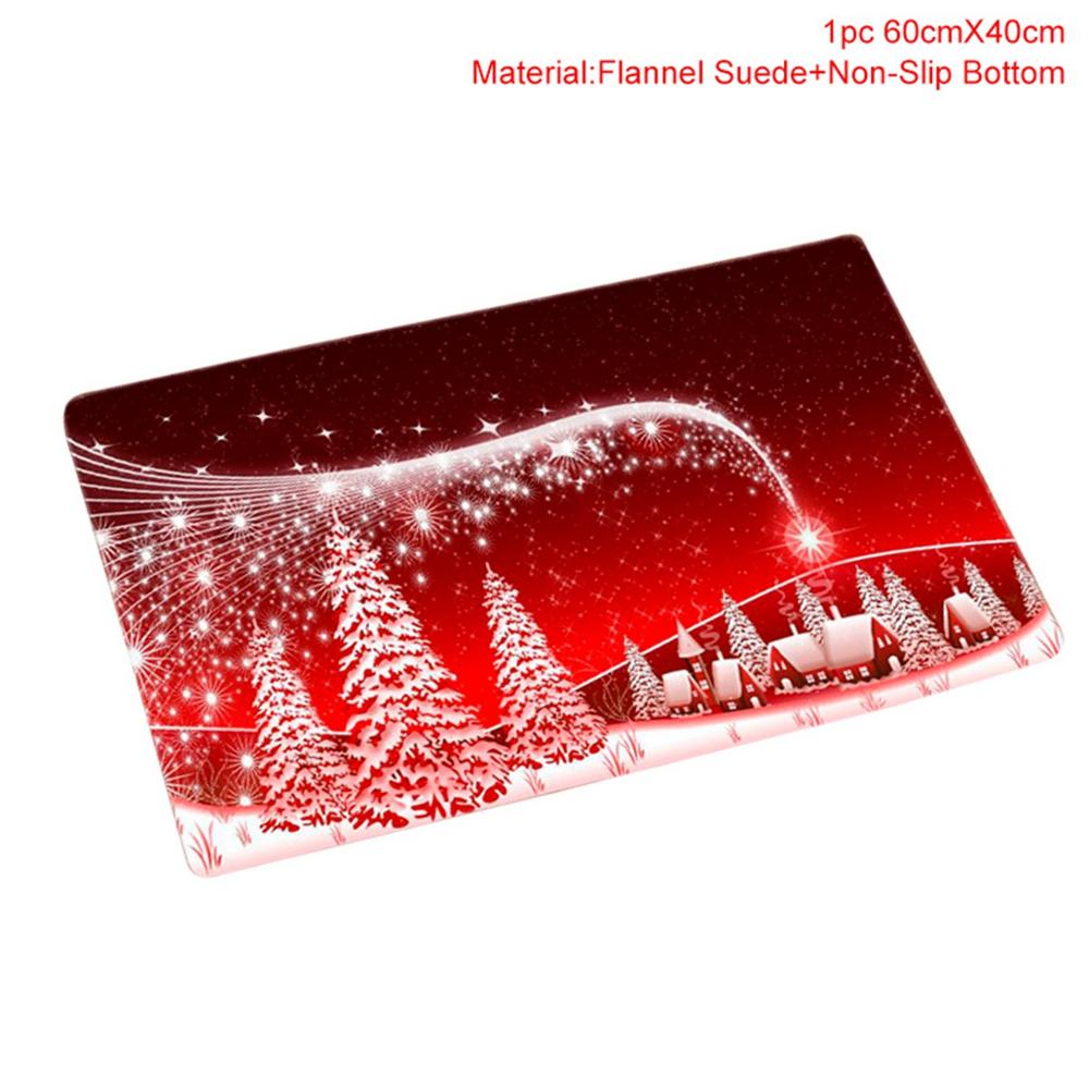 Christmas Merry Bathroom Curtain Santa Claus Toilet Seat Decorations
