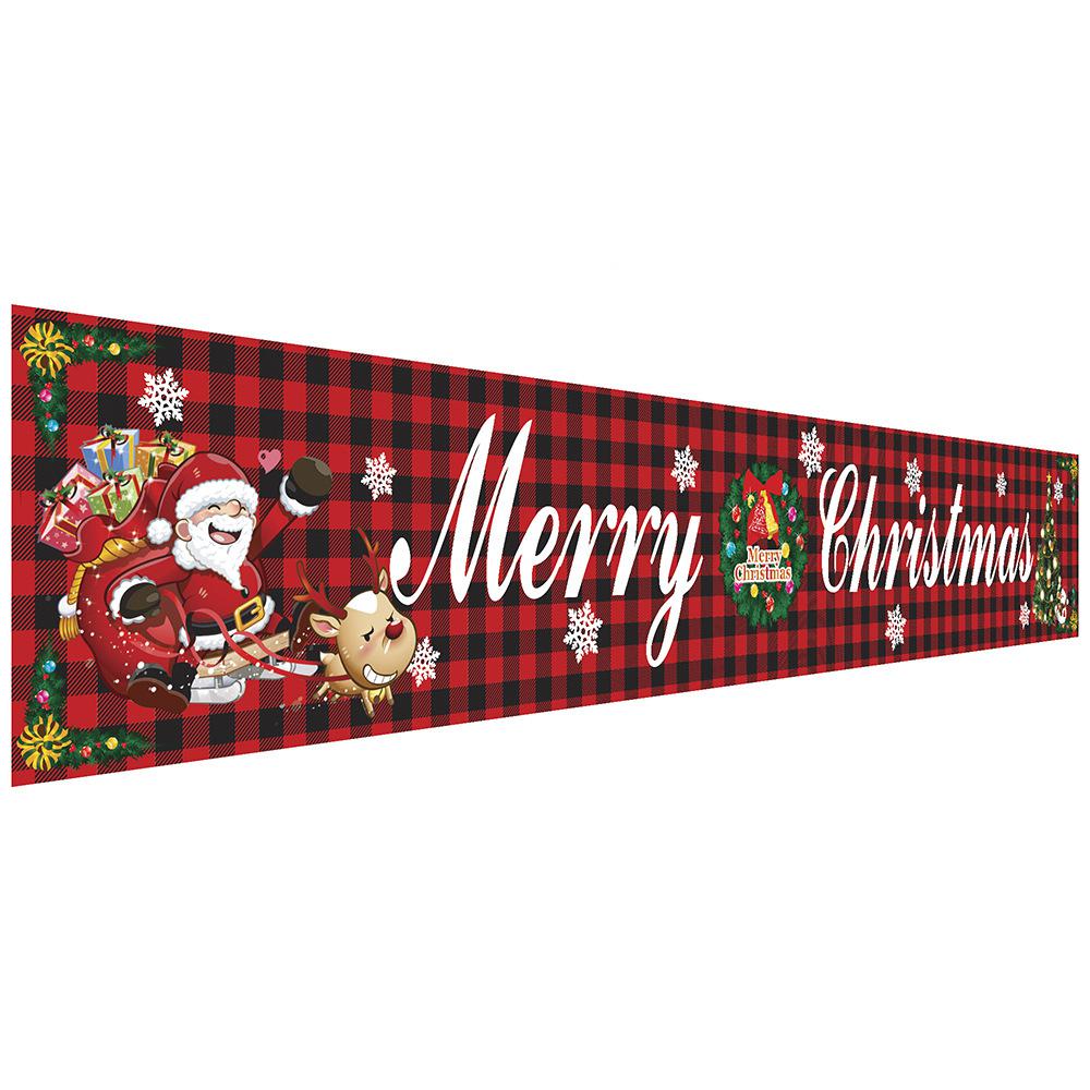 Christmas Decorations Couplets Curtains Banners Pull Flags Hanging