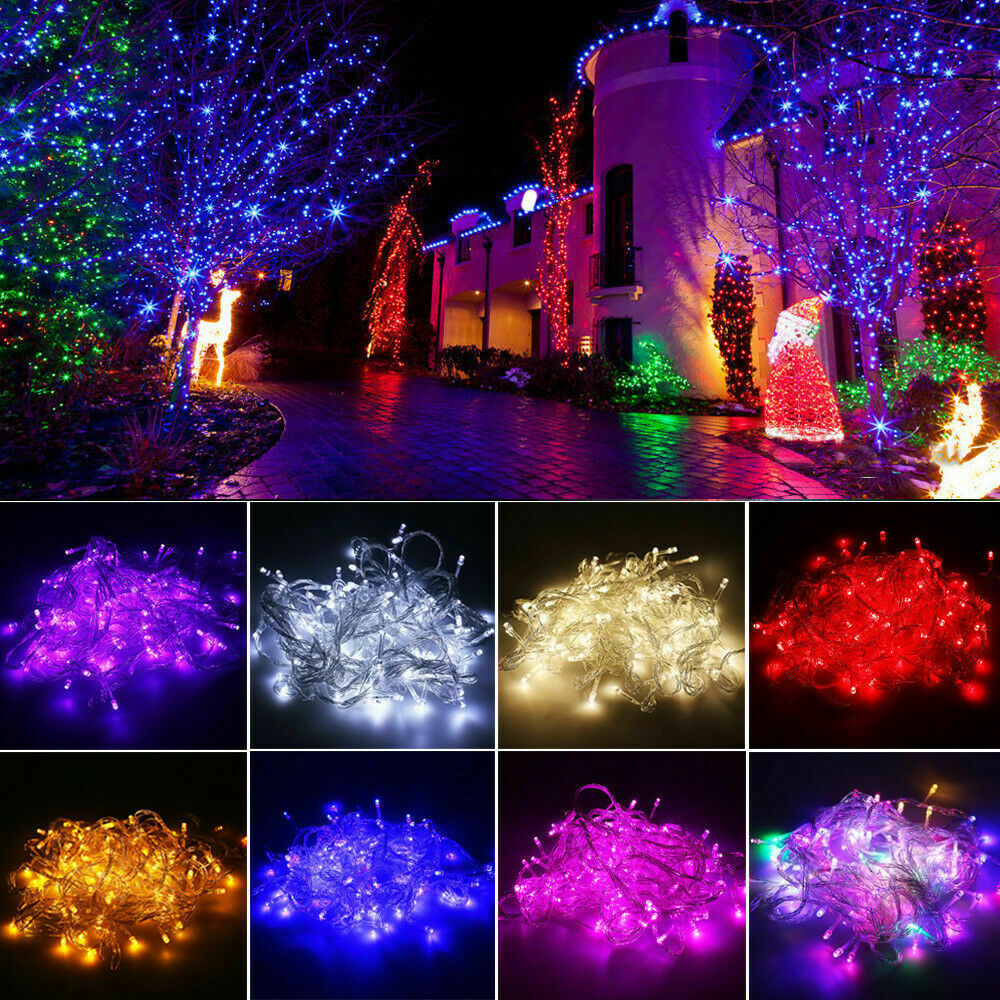 Christmas LED Fairy String Lights Multicolor Garland Beads Outdoor