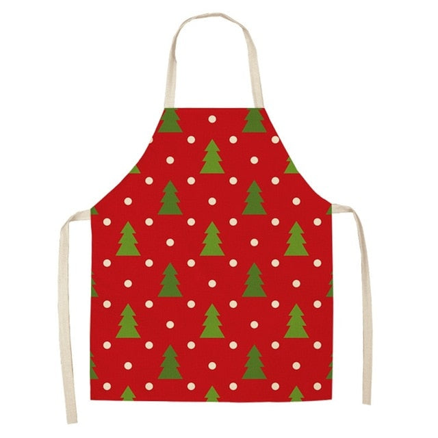 Christmas Cotton Linen Creative Apron | Holiday Gift