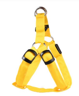 LED Light-Up Dog Harness - Glowing Reflective Chest Harness, USB or Battery