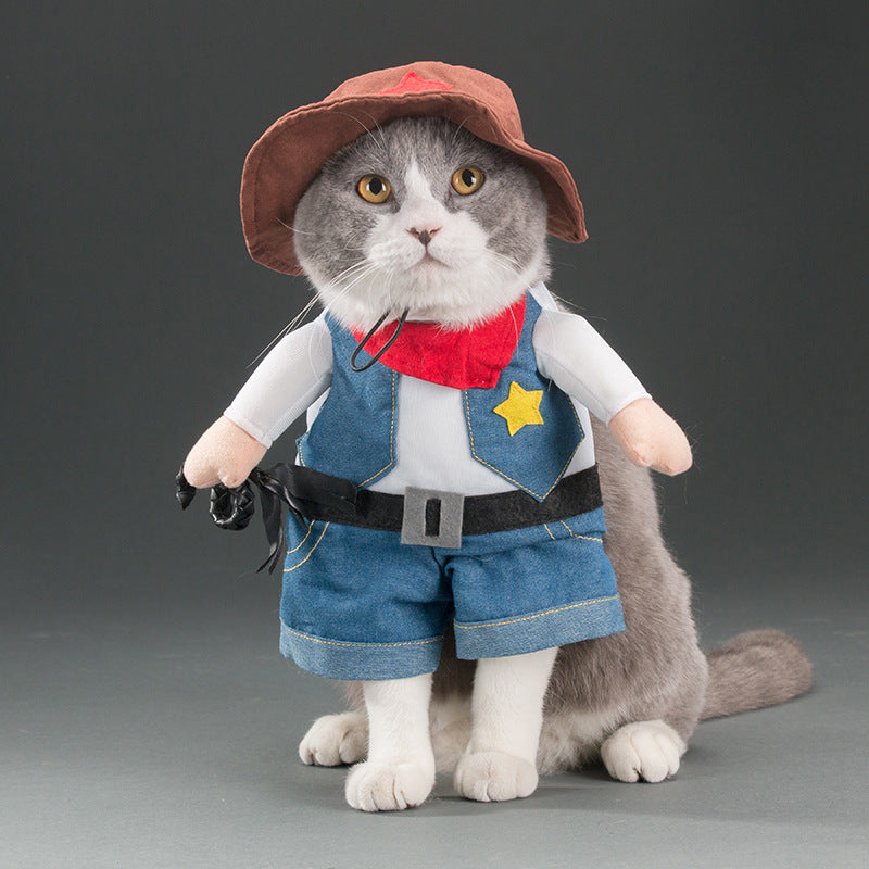 Spring & Autumn Pet Cat Costume - Cute Cat Clothes