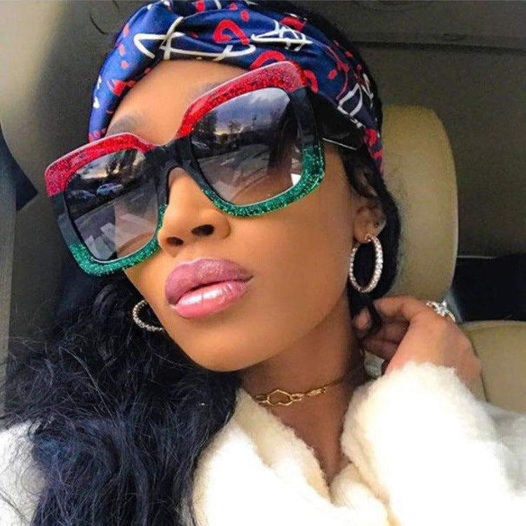 Colorful Glitter Sunglasses Retro