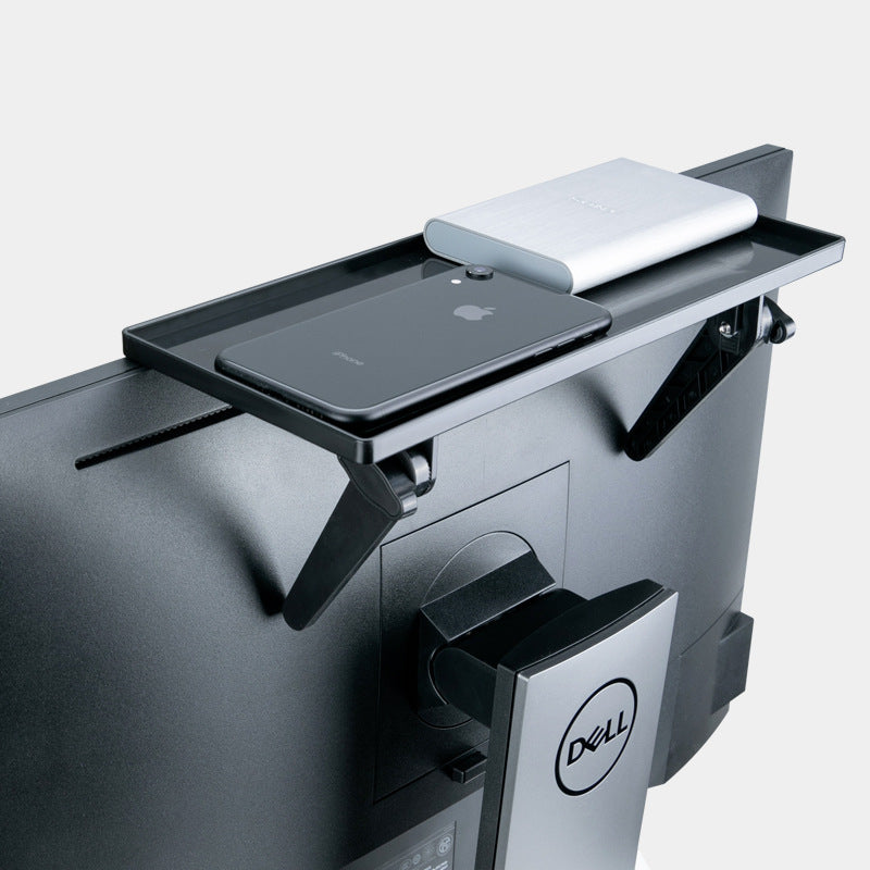 Computer Screen Storage Rack Clip - Monitor Side Shelf Organizer