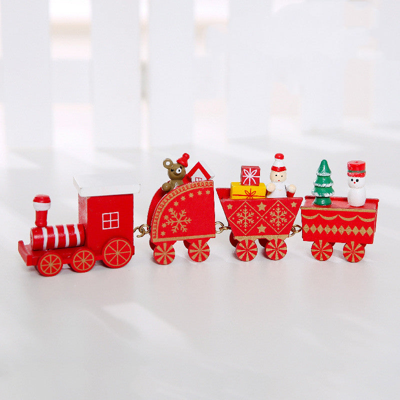 Christmas Wooden Train Decorations | Xmas Holiday Decor