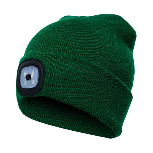 Knit Hat Button Cell Type Knitted with Light Glowing