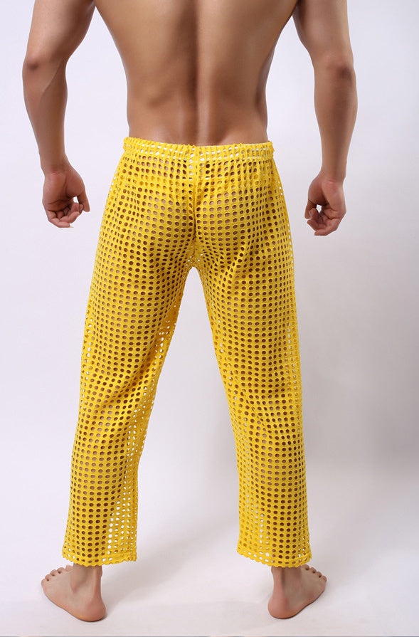 Men’s Sexy Mesh Trousers - Sheer Lounge Pants
