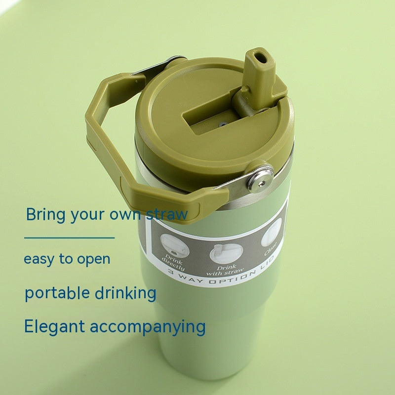 Portable Stainless Steel Car Travel Cup - Insulated Tumbler