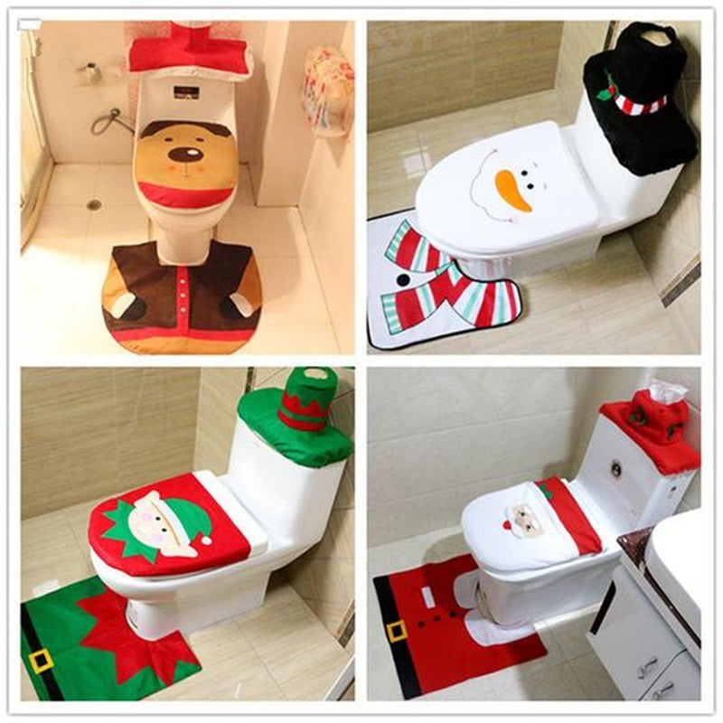 Christmas Toilet Seat Cover | Xmas Holiday Decor