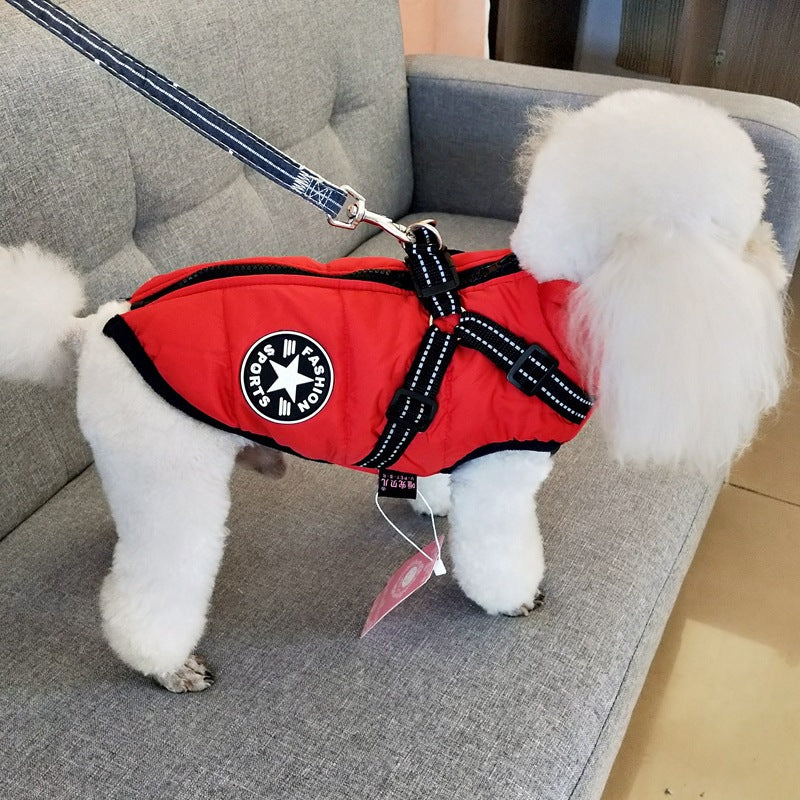 Waterproof Winter Dog Coat with Built-In Harness - Warm Jacket for Small to Large Dogs