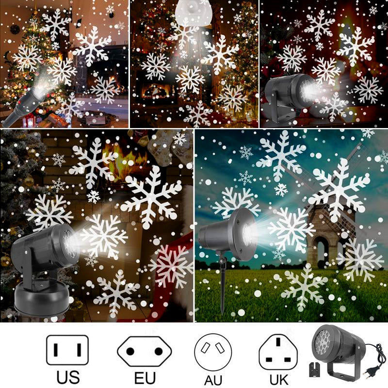 Christmas LED Snowflake Projection Light