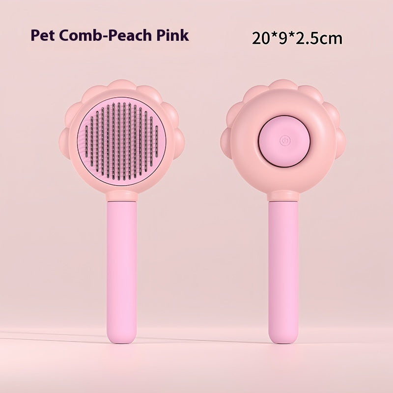 2-in-1 Self-Cleaning Spray Dog Brush - Pet Hair Remover Comb