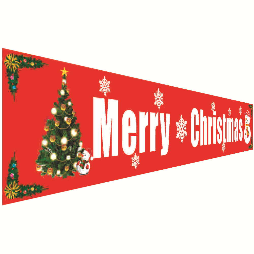 Christmas Decorations Couplets Curtains Banners Pull Flags Hanging