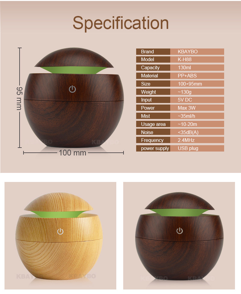 Aroma Essential Oil Ultrasonic Cold Steam Diffuser Air Humidifier