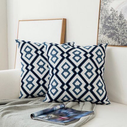 Classical Embroidered Pillow Cover - Decorative Cushion Case