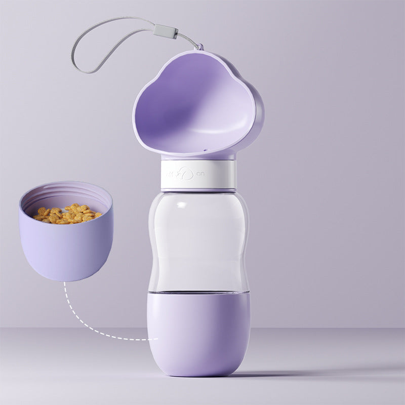 Cloud Dog Water Bottle - Portable Walking Drinker with Wide Bowl
