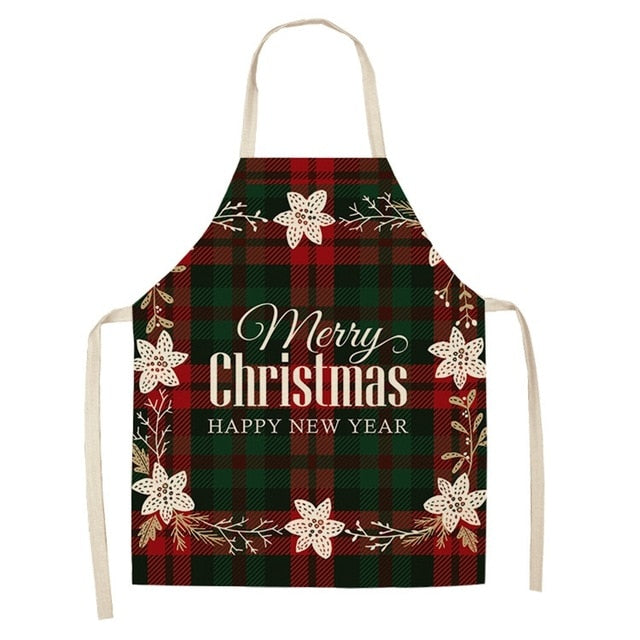 Christmas Cotton Linen Creative Apron | Holiday Gift