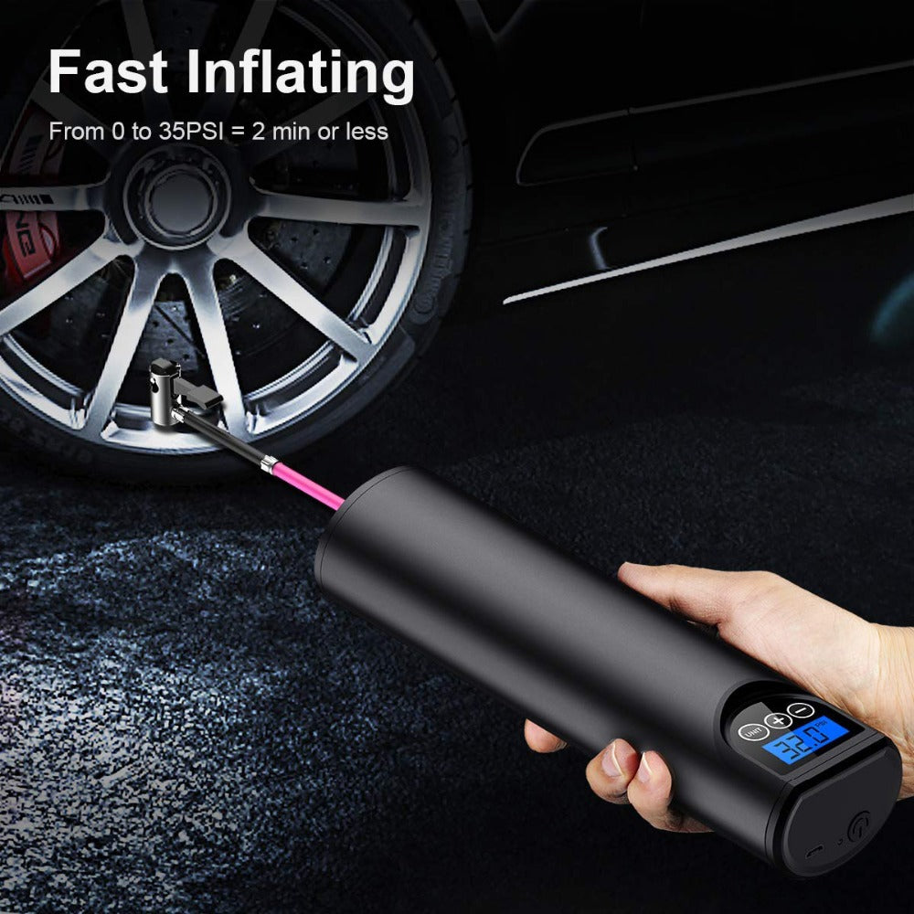 Handheld Car Tire Air Pump - Multifunction Portable Inflator