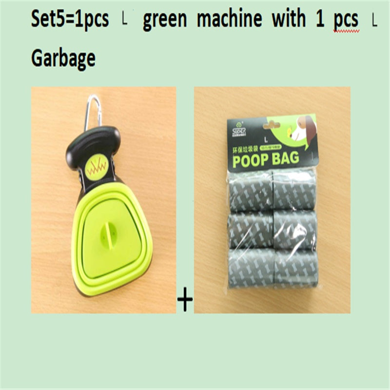 Foldable Travel Pooper Scooper - Portable Dog Poop Scoop with Degradable Bags