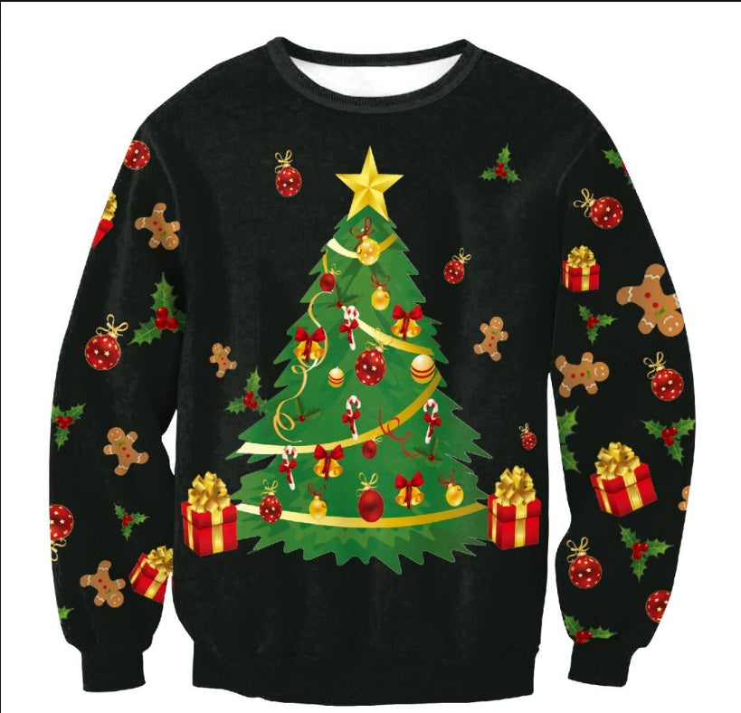 UGLY Christmas Sweater Vacation Santa Elf Funny Women's Men Sweaters