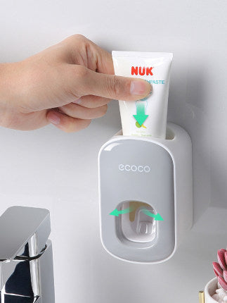 Wall-Mounted Toothbrush Holder and Toothpaste Dispenser