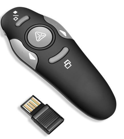 2.4GHz Wireless Presentation Remote - Red Laser Pointer Clicker