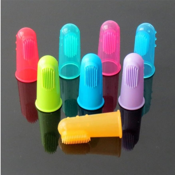 Soft Silicone Pet Finger Toothbrush - Dog & Cat Teeth Cleaning Brush for Fresh Breath