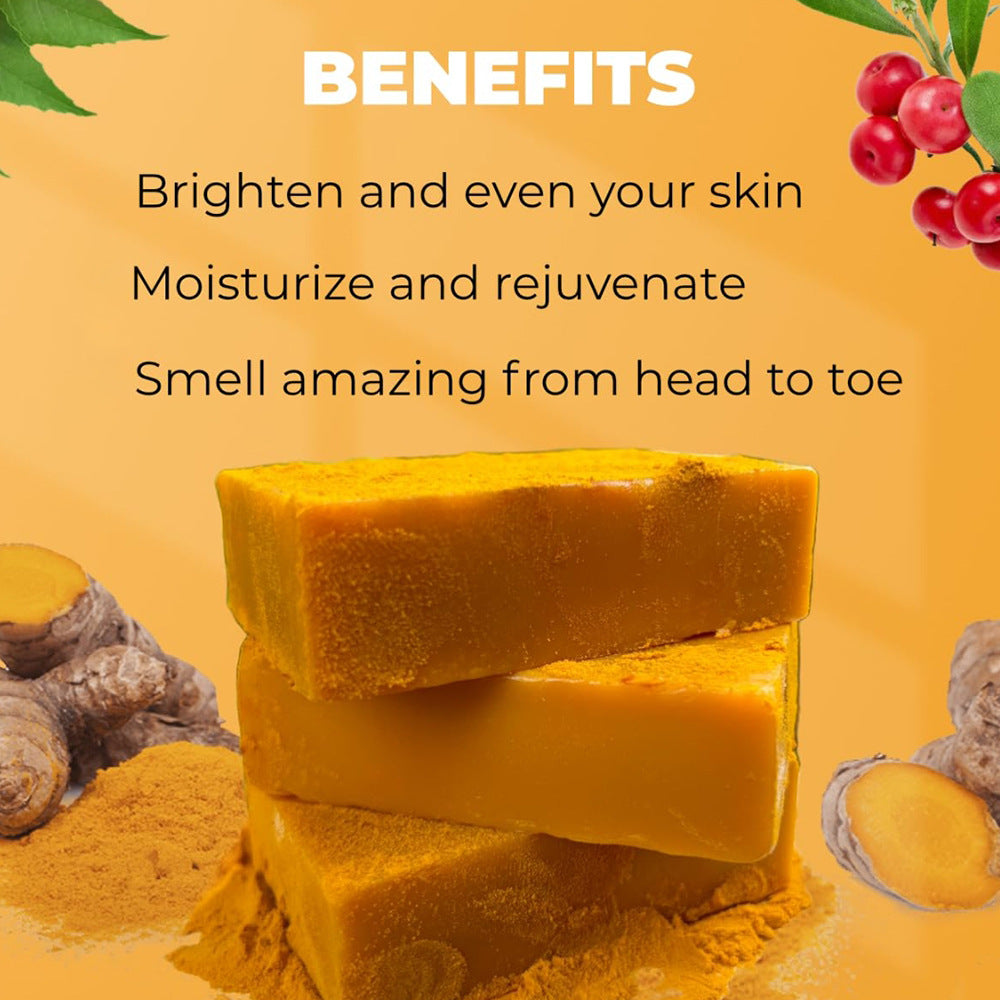 Turmeric Kojic Acid Soap - Brightening Handmade Face & Body Bar