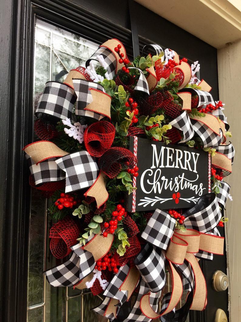 Christmas Bow Garland | Xmas Holiday Decor