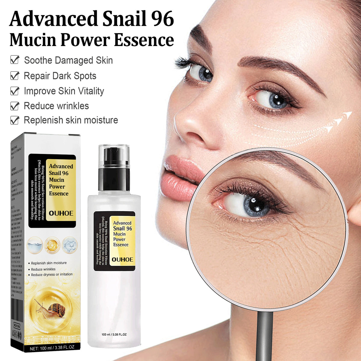 Snail Collagen Facial Serum - Hydrating Skin Care Essence