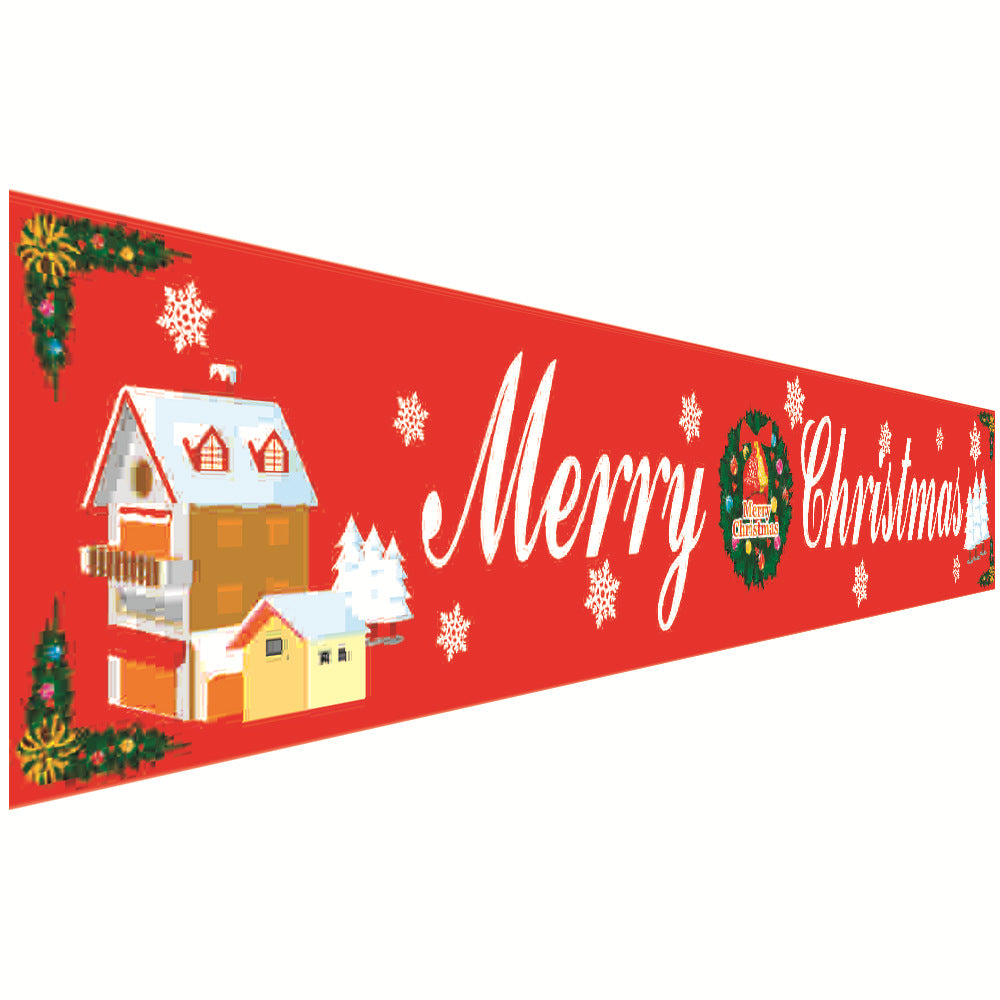 Christmas Decorations Couplets Curtains Banners Pull Flags Hanging