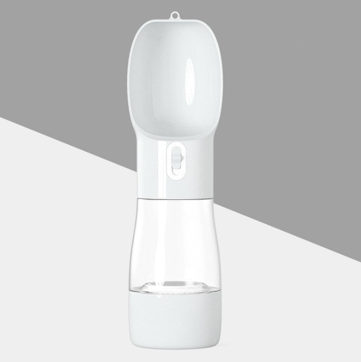 2-in-1 Portable Dog Water Bottle & Food Container - Travel Pet Feeder with Strap