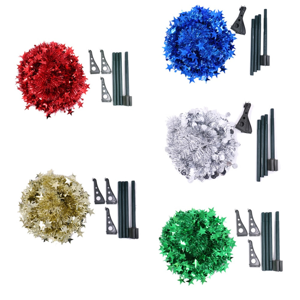 Christmas Artificial Tinsel Up Tree with Stand Gorgeous Collapsible