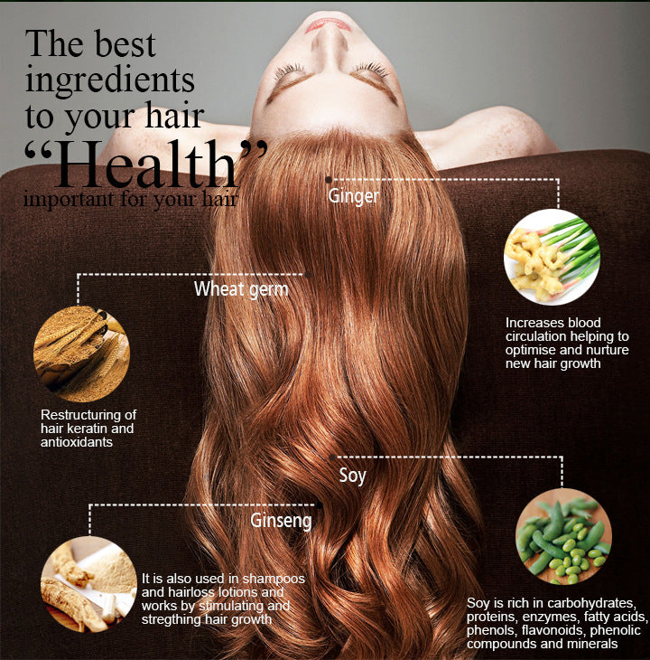 Herbal Ginger Hair Regrowth Shampoo - Anti Hair Loss Nourishing Shampoo