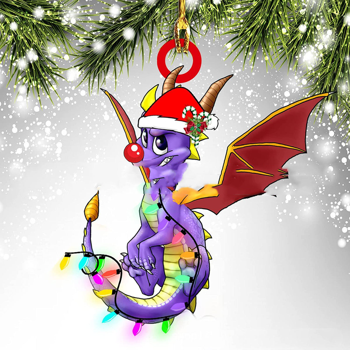 Christmas Dinosaur Dragon Egg Decorations Pendant Acrylic | Xmas Holiday Decor