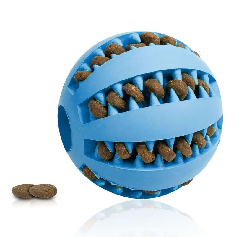 Slow Feeder Rubber Dog Ball - Treat Dispensing Chew Toy (5 cm / 7 cm)