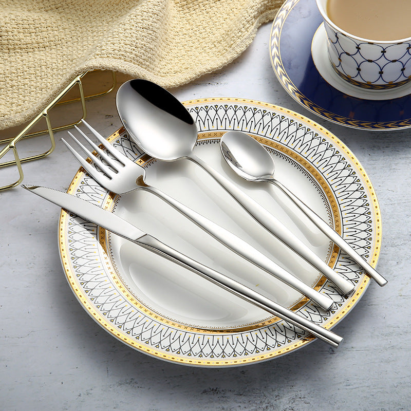 304 Stainless Steel Western Cutlery Set - Knife, Fork & Spoon Flatware