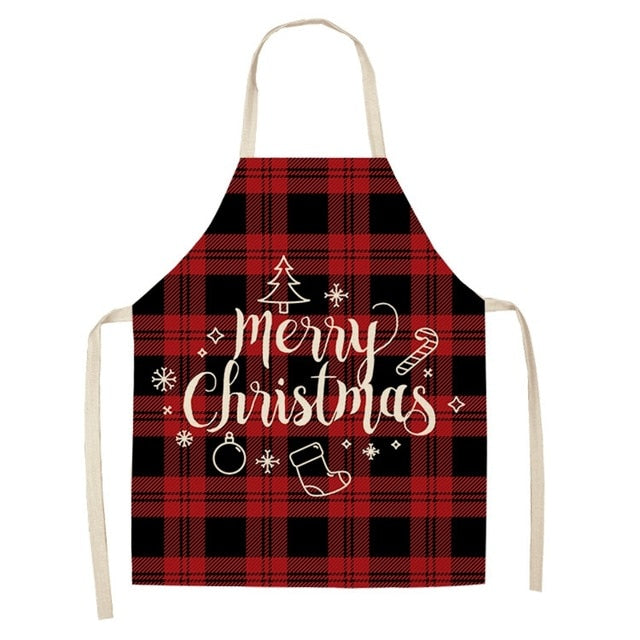 Christmas Cotton Linen Creative Apron | Holiday Gift
