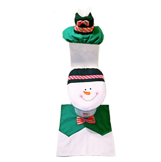 Christmas Toilet Seat Cover | Xmas Holiday Decor