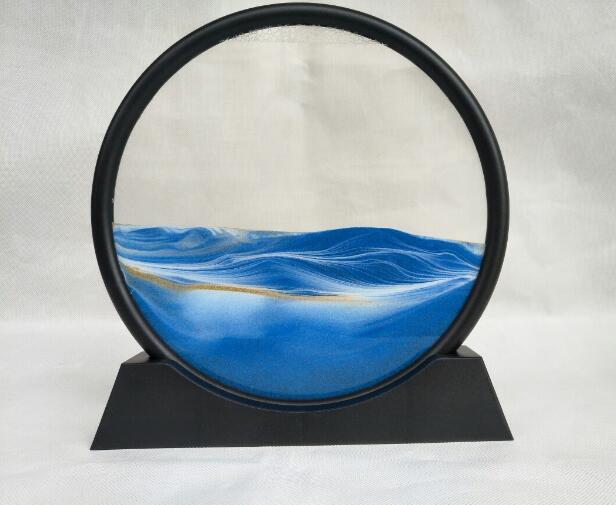3D Dynamic Glass Art Decor - Creative Quicksand Hourglass Home Ornament Gift