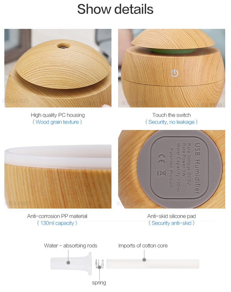 Aroma Essential Oil Ultrasonic Cold Steam Diffuser Air Humidifier