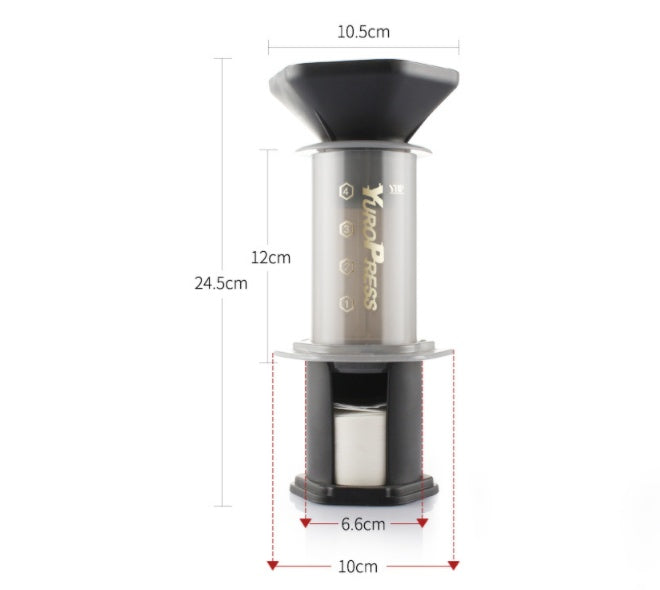 French Press Coffee & Tea Maker - Glass Plunger Pot