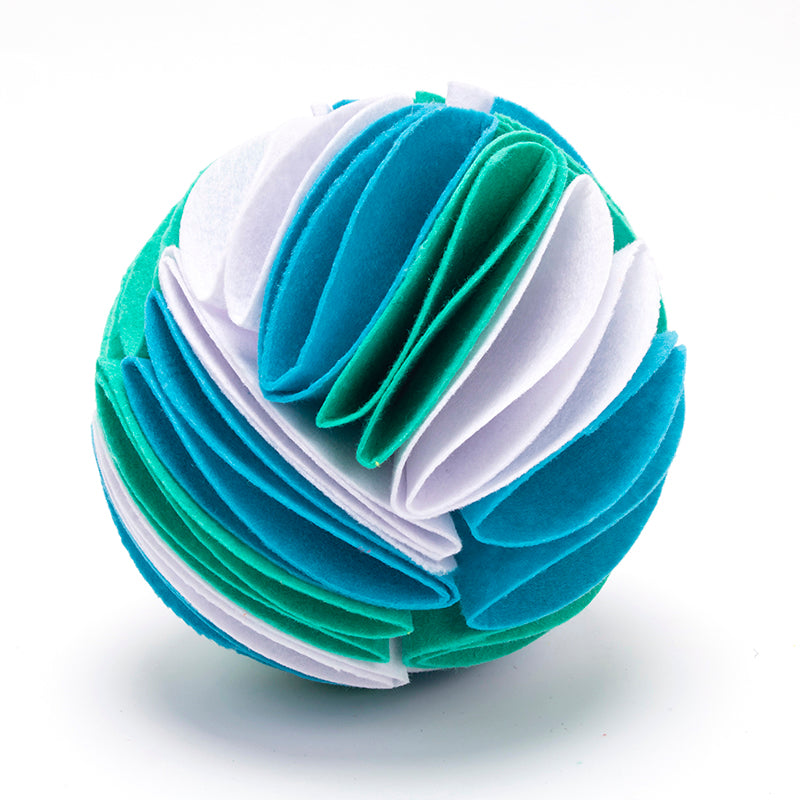 Foldable Dog Snuffle Ball - Treat Hiding IQ Training Toy for Dogs & Cats