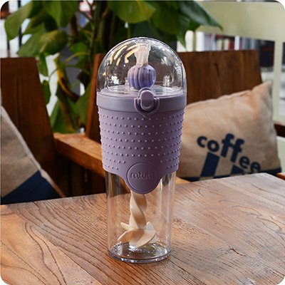 500ML Kids Plastic Water Bottles Protein Shaker Blender with Straw BPA