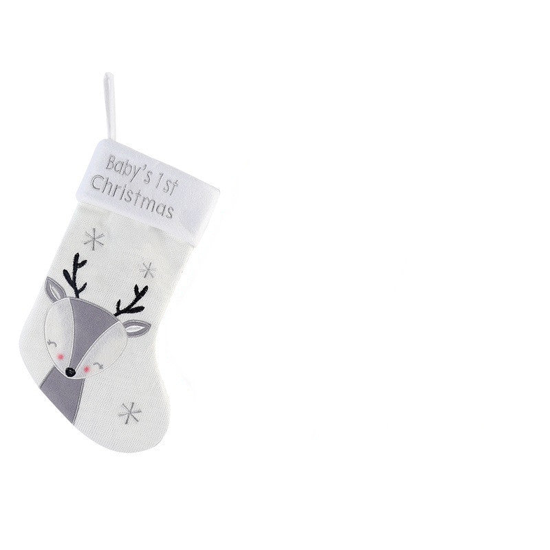 Christmas Fox Wool Gift Stockings | Xmas Holiday Decor