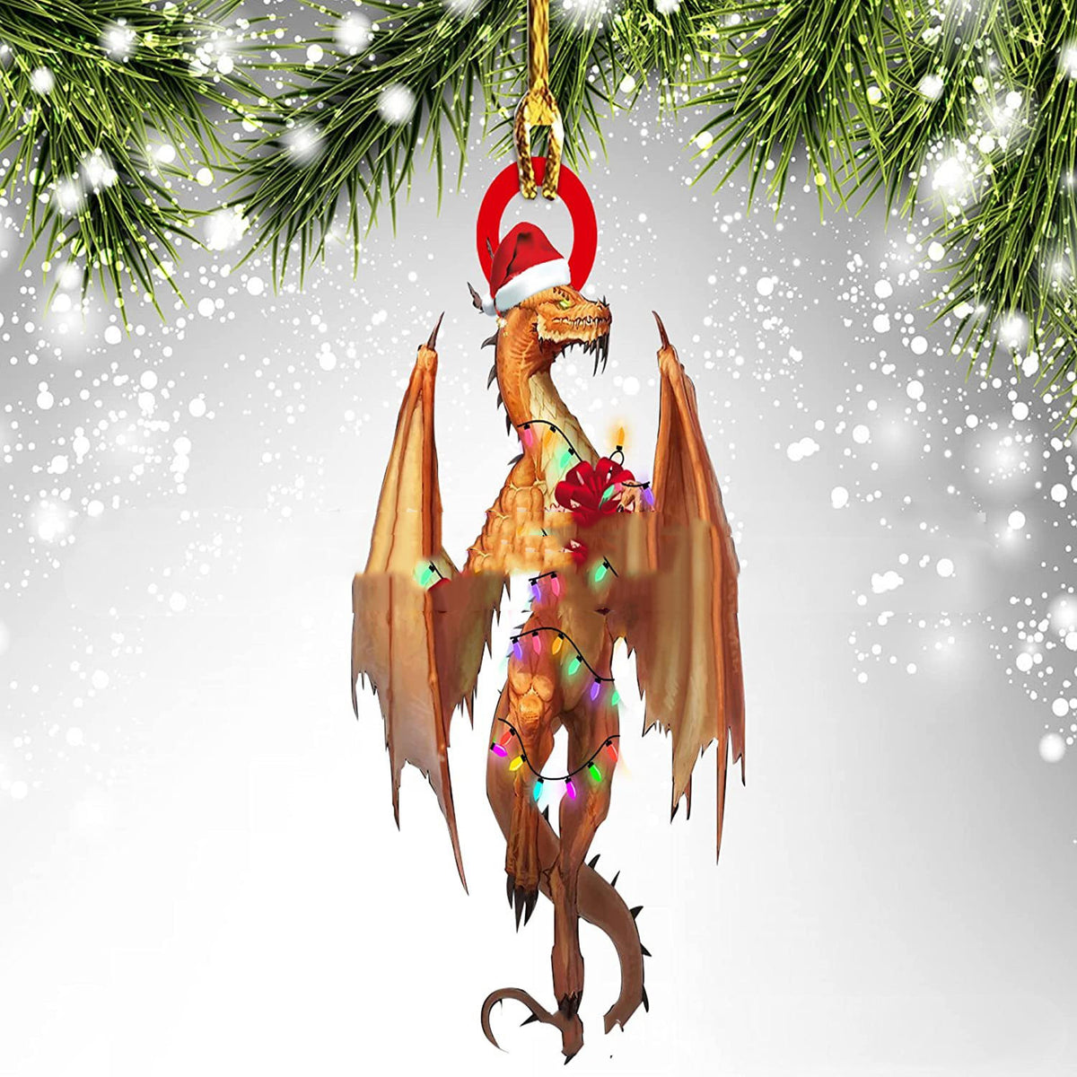 Christmas Dinosaur Dragon Egg Decorations Pendant Acrylic | Xmas Holiday Decor