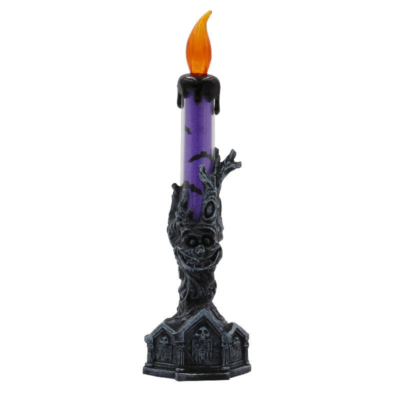 Halloween LED Candle Light - Flameless Skeleton Hand Candlestick Decor